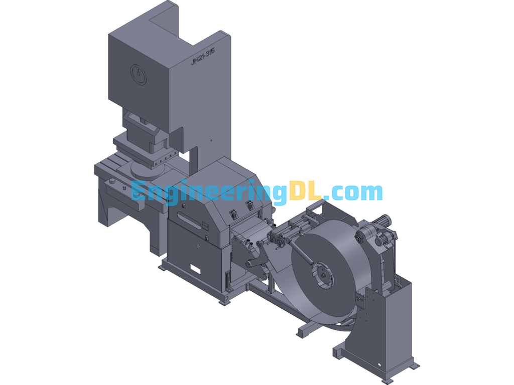 Three-In-One Punching Steel Belt Feeder 3D Exported Free Download