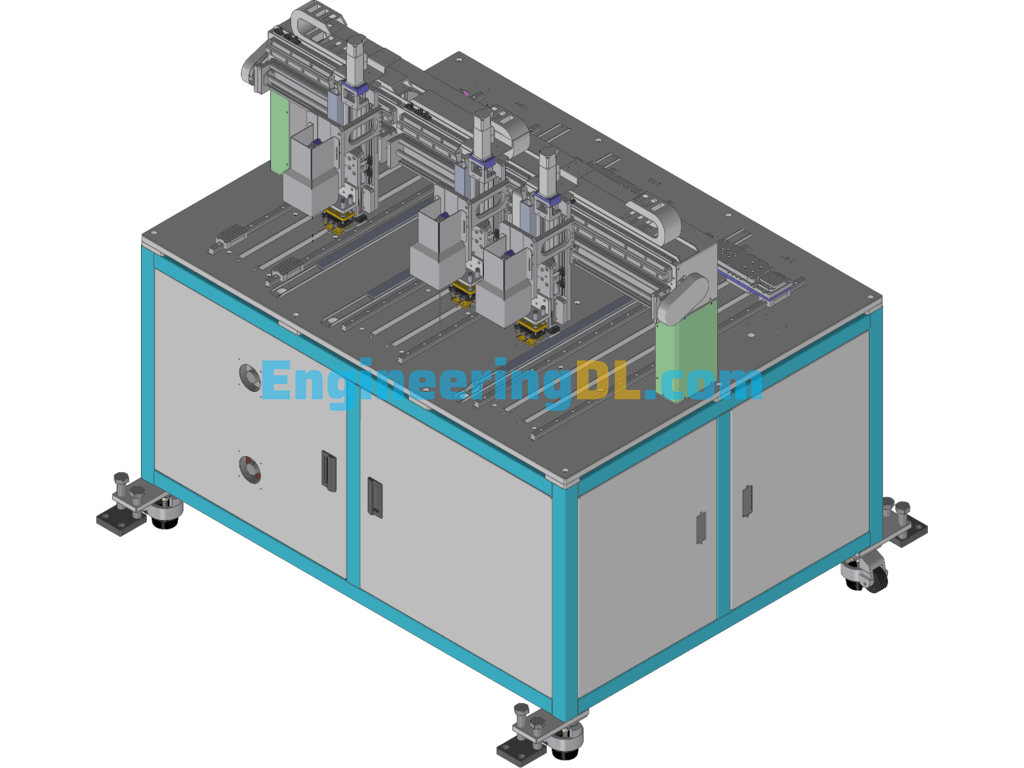 Three-Station Hot Press (For Watch-Bracelet Press Fitting) 3D Exported Free Download