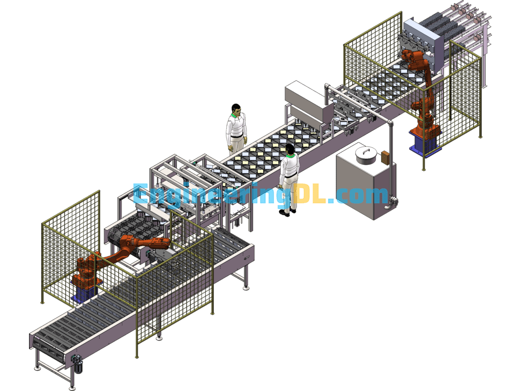 Sandwich And Hamburger Production Line SolidWorks, 3D Exported Free Download