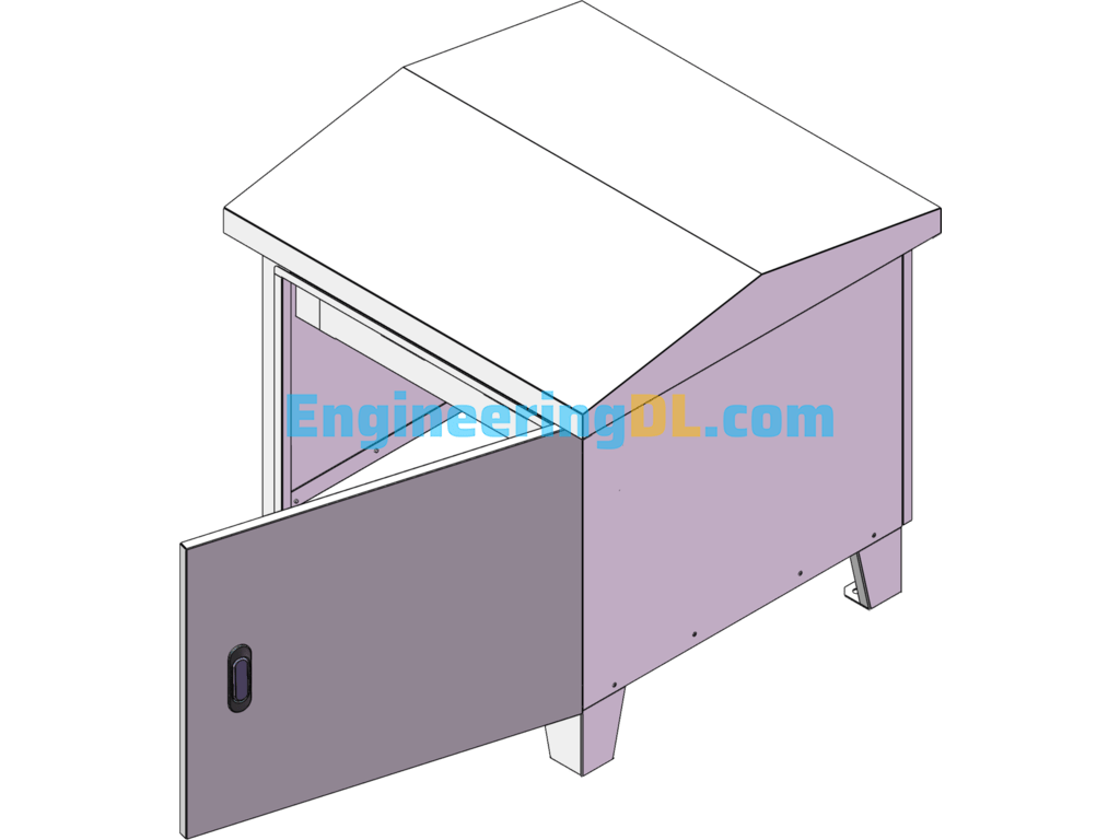 Three-Phase Isolated-7kw Waterproof Outdoor Transformer Chassis SolidWorks, AutoCAD Free Download