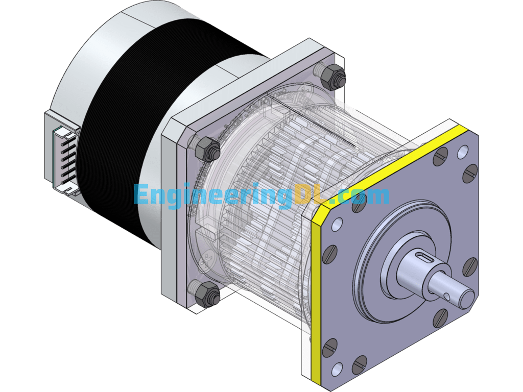 Three-Stage Planetary Gearbox (Three-Stage Planetary Gear Reducer) SW Design SolidWorks Free Download