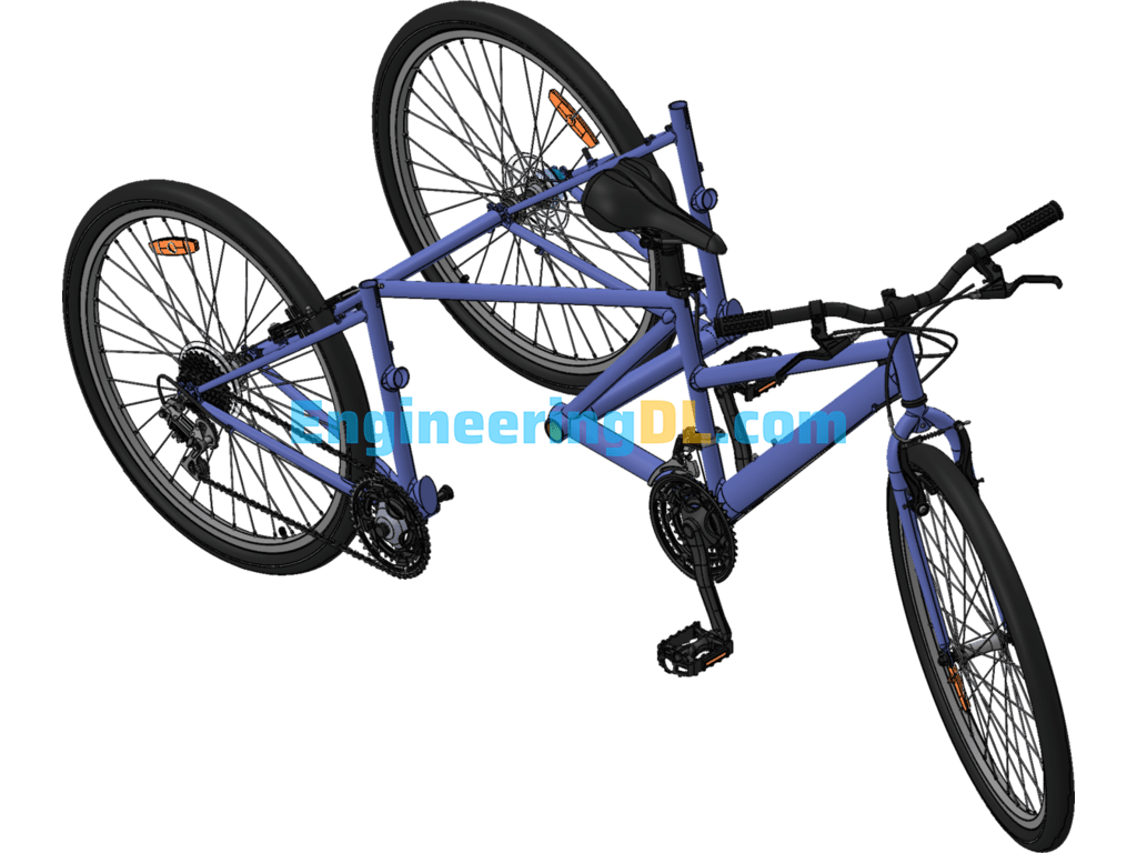 Three-Wheeled Bicycle Model SolidWorks, 3D Exported Free Download