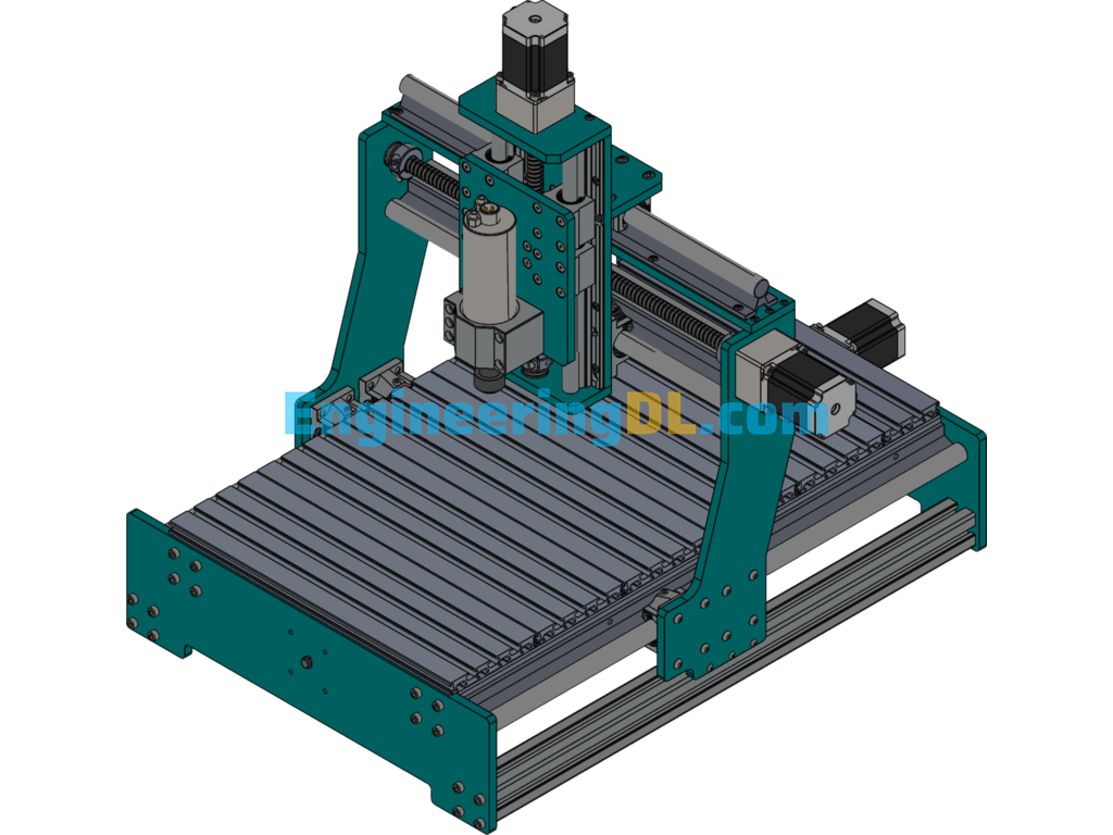 Three Axis CNCsw2016 Model SolidWorks Free Download