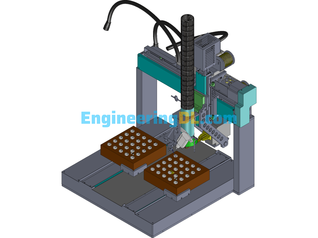 Three Axis LED Lamp Lead Angle Tin Welder SolidWorks Free Download