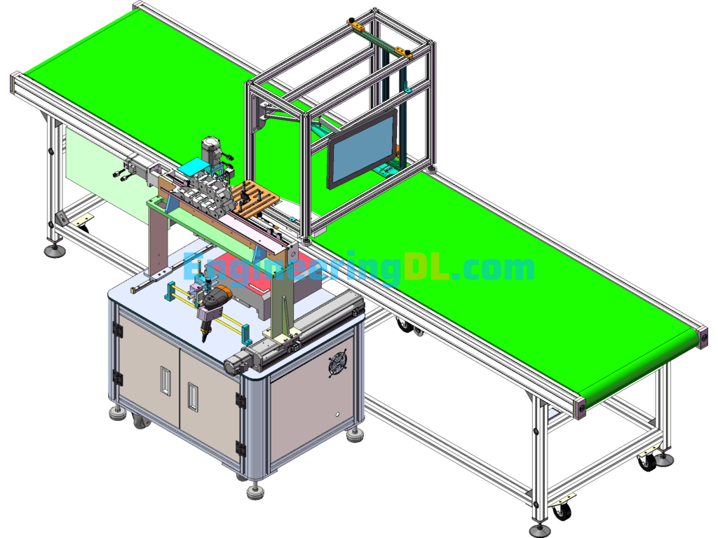 Three Axis Module Weighing And Sweeping Machine SolidWorks Free Download