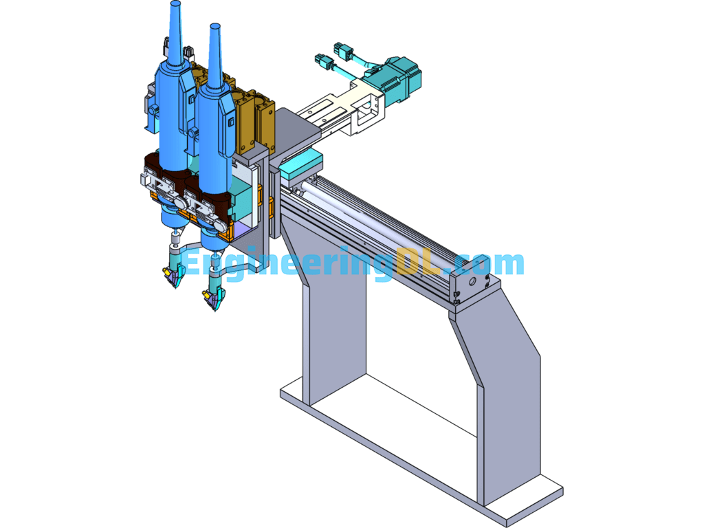 Three Axis Automatic Screwdriving Machine SolidWorks, 3D Exported Free Download