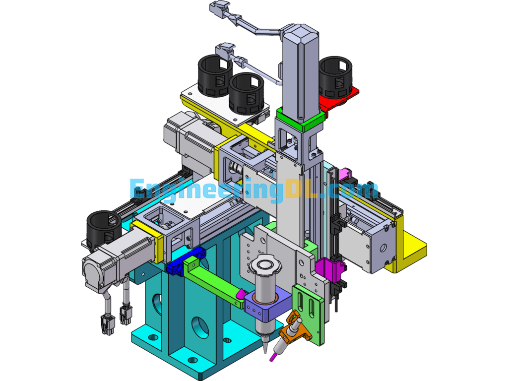 Three Axis Automatic Dispensing Machine SolidWorks, 3D Exported Free Download