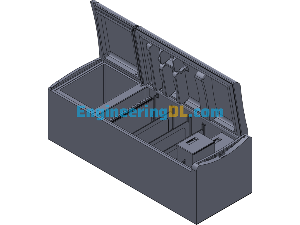 Top And Bottom Single Door Refrigerator SolidWorks Free Download
