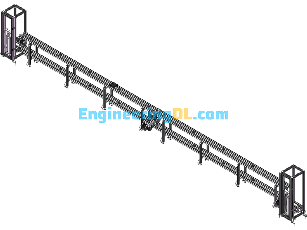 Upper And Lower Standard Assembly Line SolidWorks, 3D Exported Free Download