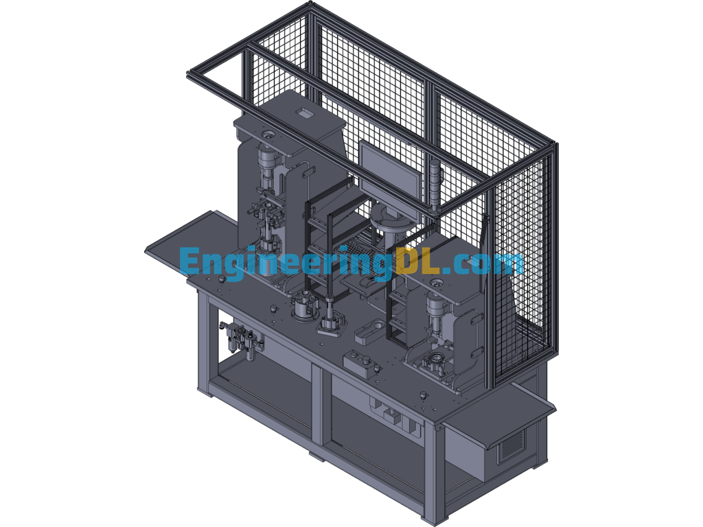 Upper And Lower Tube Column Press Fitting Special Machine 3D Exported Free Download