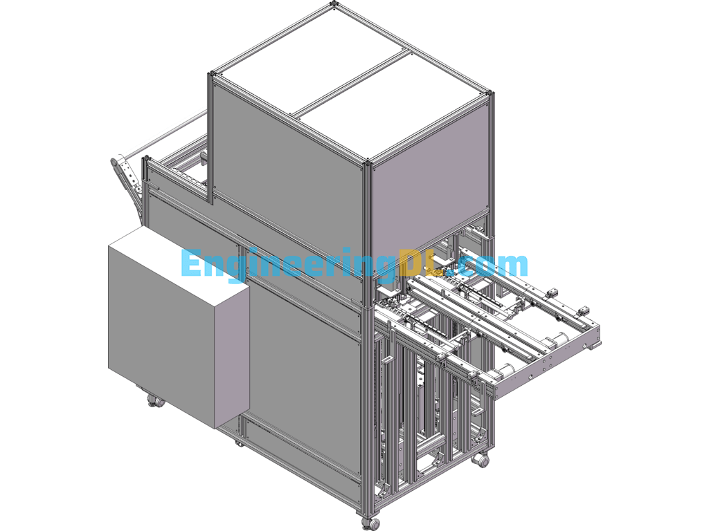 Feeding And Splitting Machine SolidWorks, 3D Exported Free Download