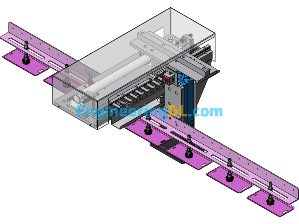 Lowering Mechanism SolidWorks, 3D Exported Free Download