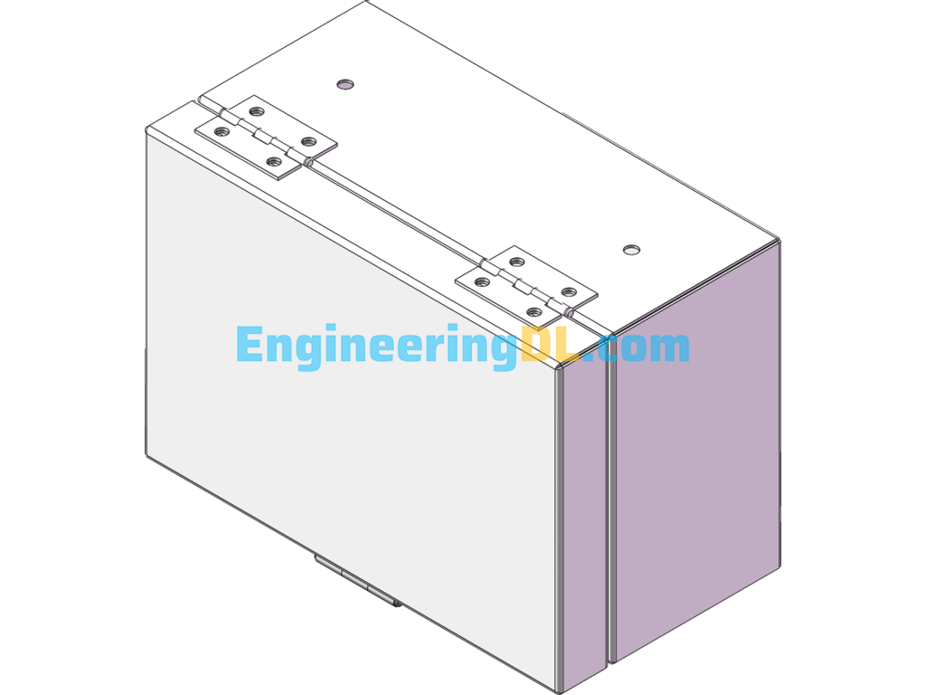 Stainless Steel Storage Box SolidWorks, 3D Exported Free Download