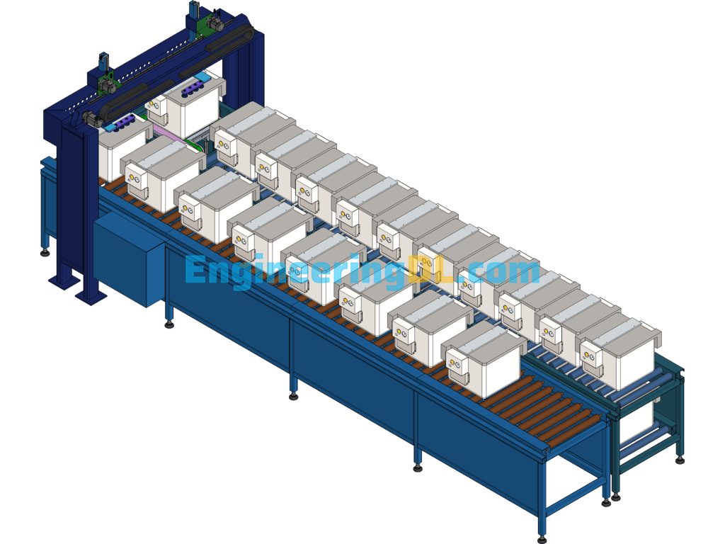 Two Roller Circulation Lines (Joint Coal Sample Making Incoming Sample Workstation) SolidWorks Free Download