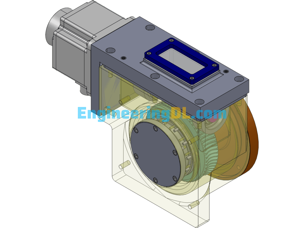 Two-Axis Indexing Rotary Table SolidWorks, 3D Exported Free Download