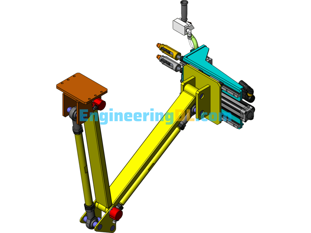 Two-Axis Tightening Reaction Arm Robotic Arm SolidWorks Free Download