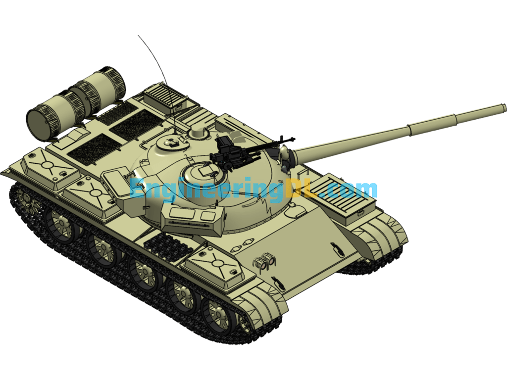 Medium Tank T-62 SolidWorks Free Download