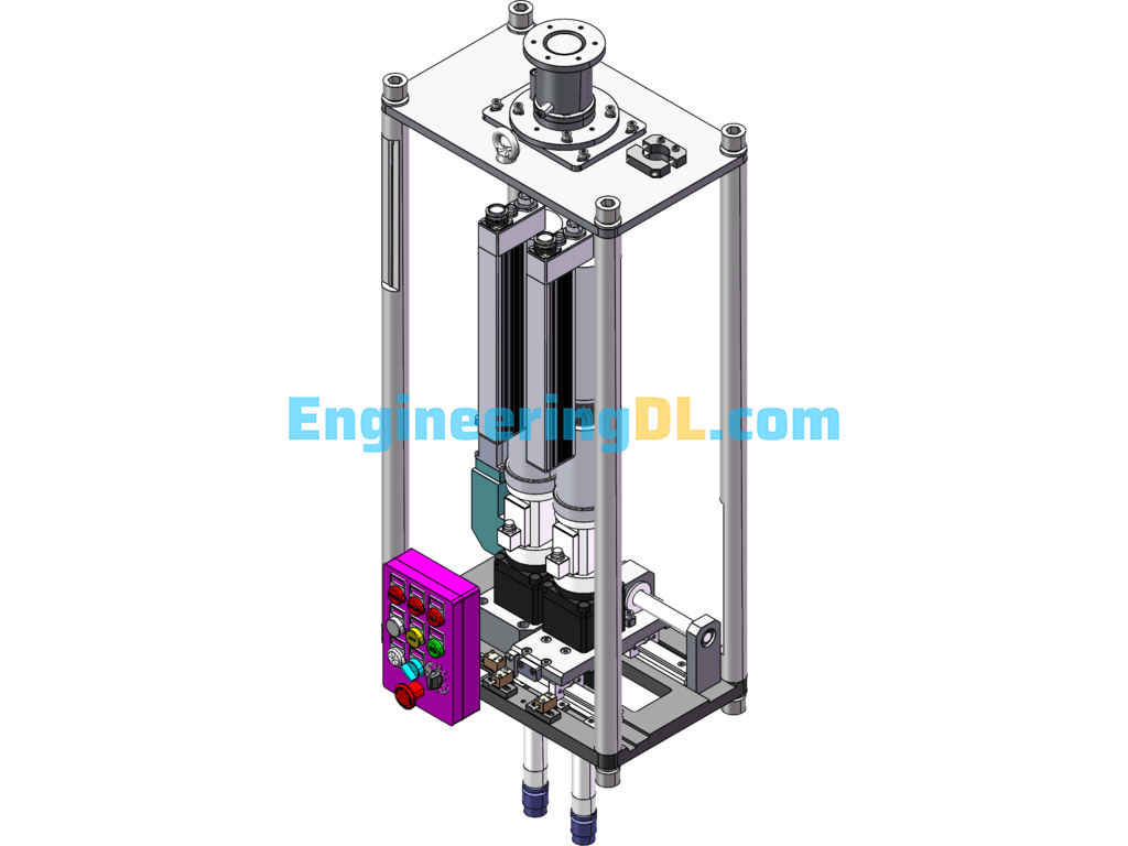 Main Reducer Tile Cover Bolt Tightening Machine (Two Shafts) SolidWorks, 3D Exported Free Download