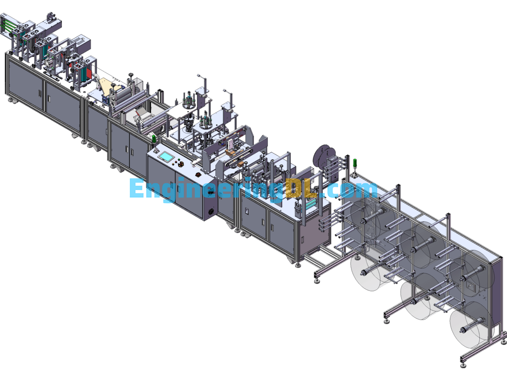 Second Generation N95 Mask Machine Latest Folding N95 Mask Machine Drawing Information SolidWorks, AutoCAD, 3D Exported Free Download
