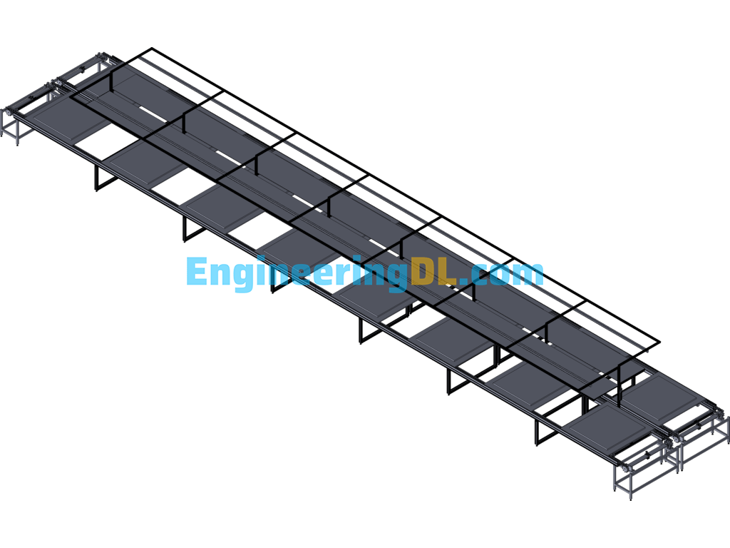 Two-Head Multiplier Chain Assembly Line 3D Exported Free Download