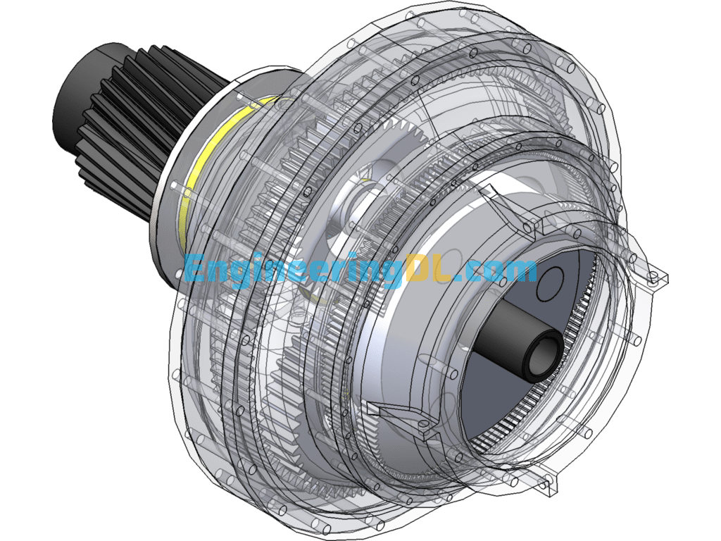Secondary NWG Planetary Reducer SolidWorks Free Download