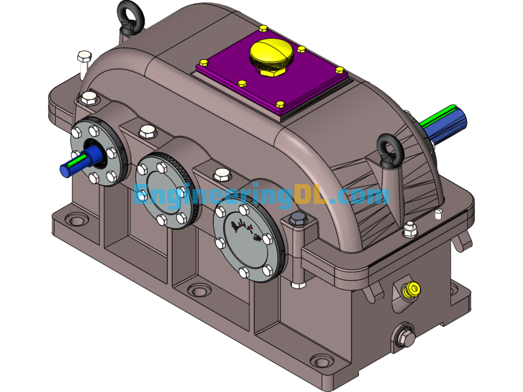 Two-Stage Unfolding Reducer Design SolidWorks Free Download