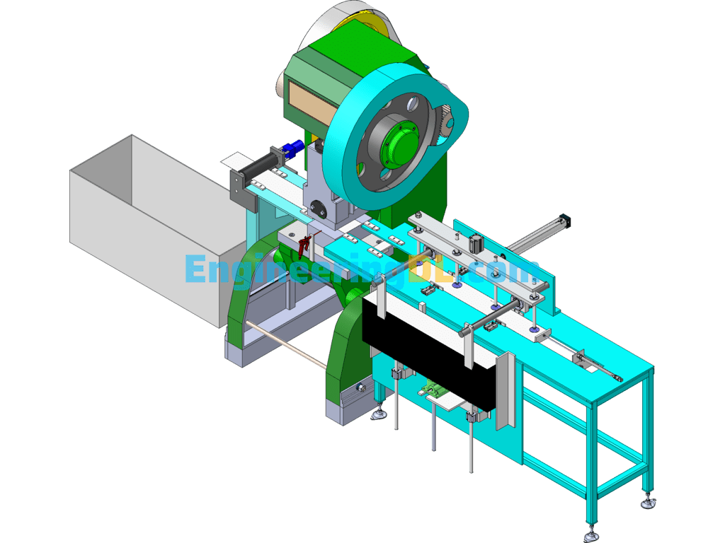 Mica Sheet Automatic Loading And Stamping Machine SolidWorks, 3D Exported Free Download