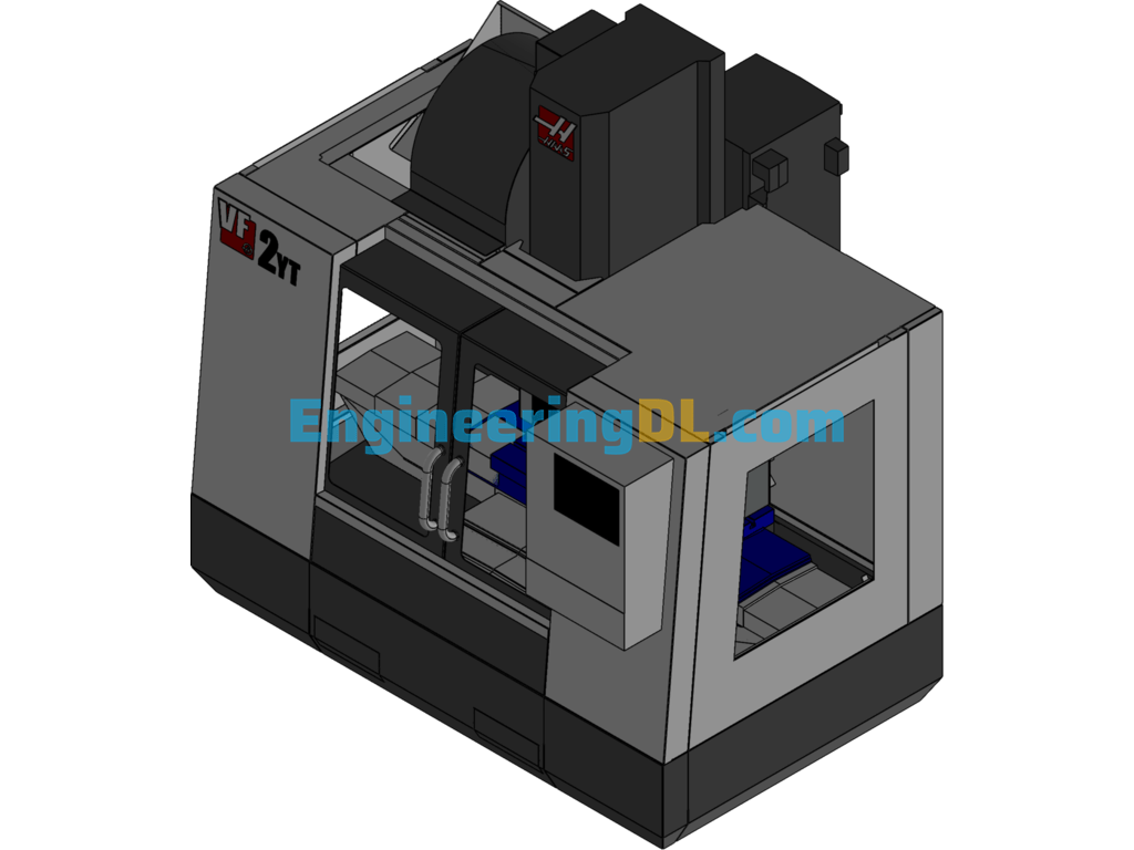 Five-Axis Machining Center SolidWorks, 3D Exported Free Download
