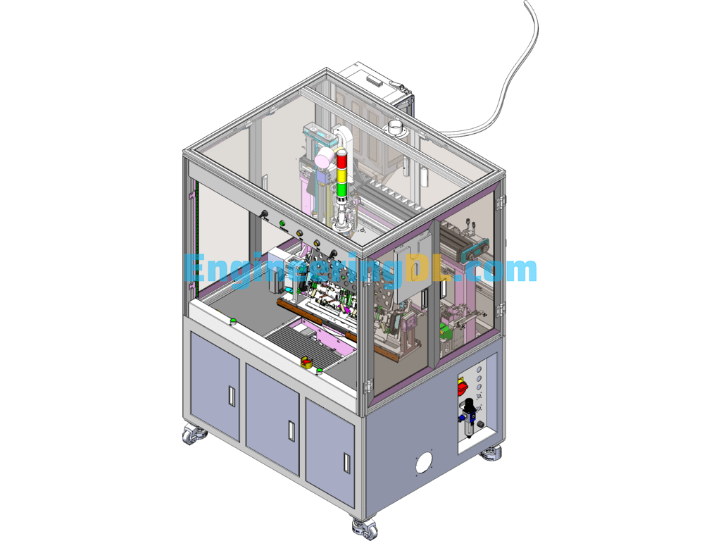 Five-Axis Module Automatic Soldering Machine XYZ Double Rotation Linkage Soldering Machine SolidWorks, 3D Exported Free Download