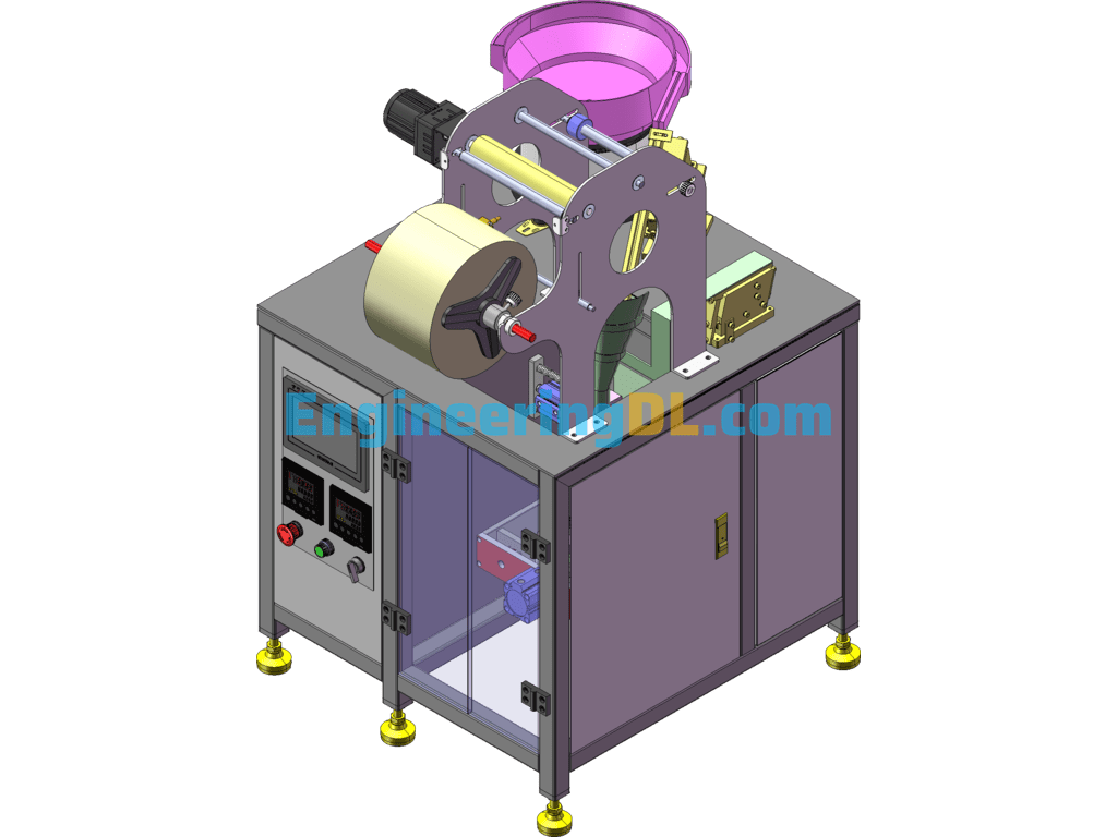 Hardware Parts Packing Machine (80 Packs Per Minute) SolidWorks Free Download