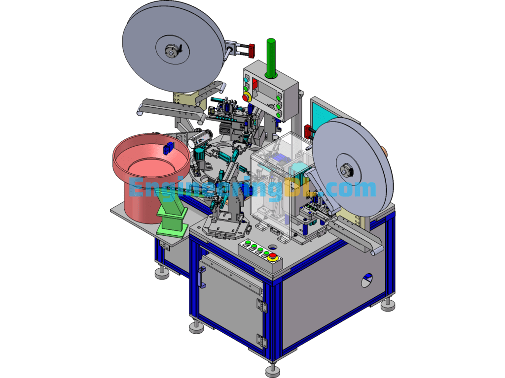 Automatic Assembly Machine For Hardware Parts SolidWorks Free Download