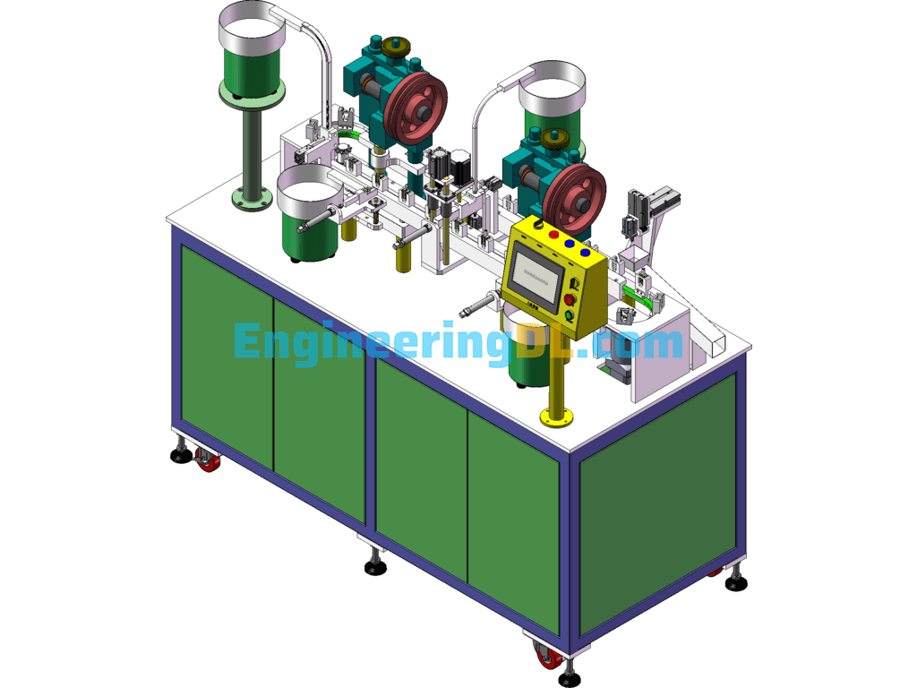 Hardware Stamping And Riveting Automatic Assembly Machine SolidWorks, 3D Exported Free Download