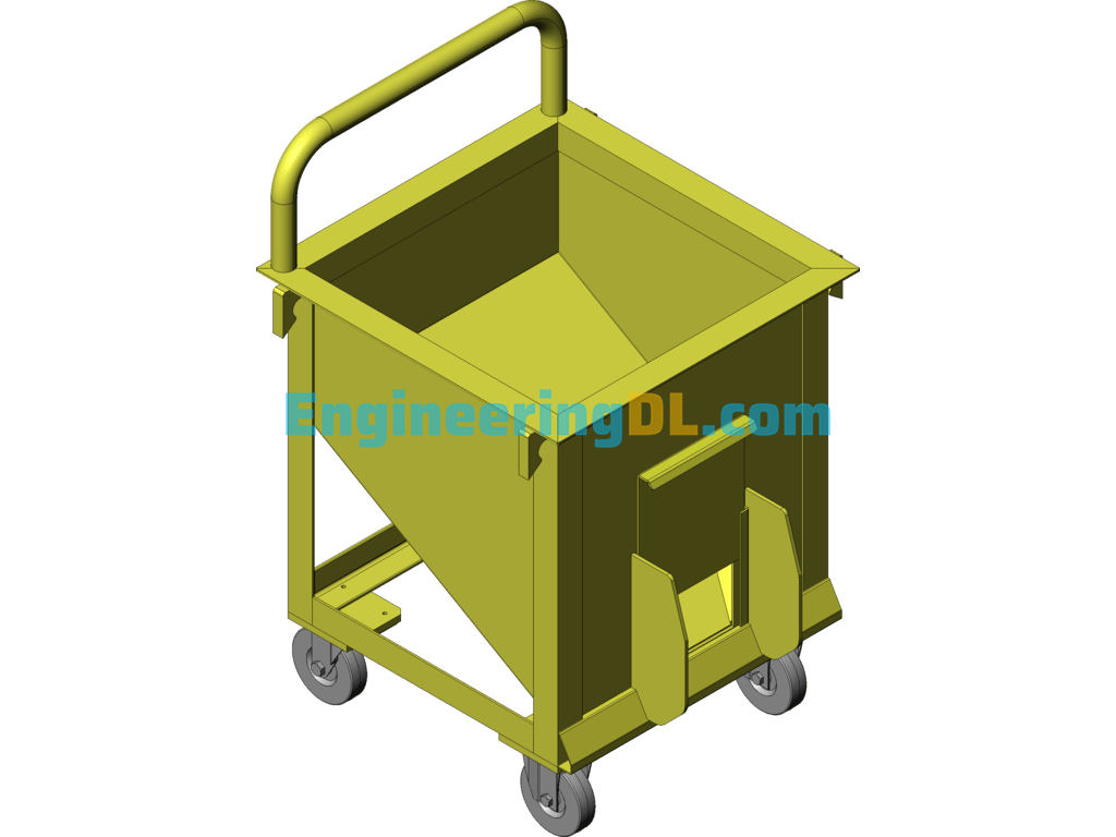 Hardware Blank Material Turnover Cart Cart 3D + Engineering Drawings SolidWorks, AutoCAD Free Download