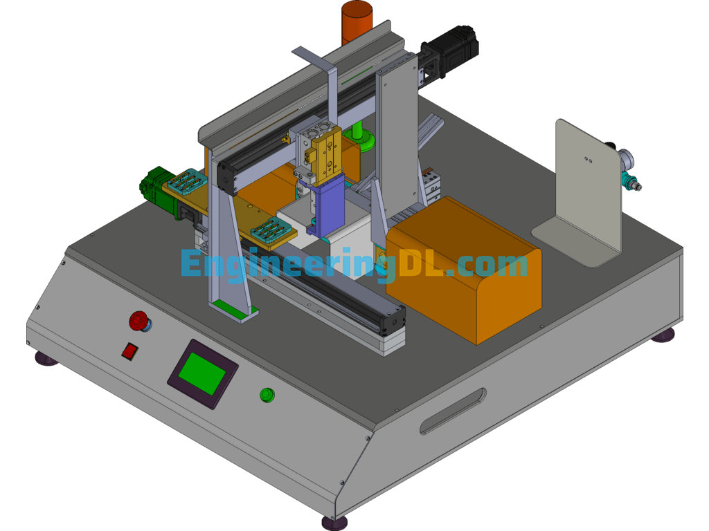 Product Push Together Assembly Equipment (CreoProE), 3D Exported Free Download
