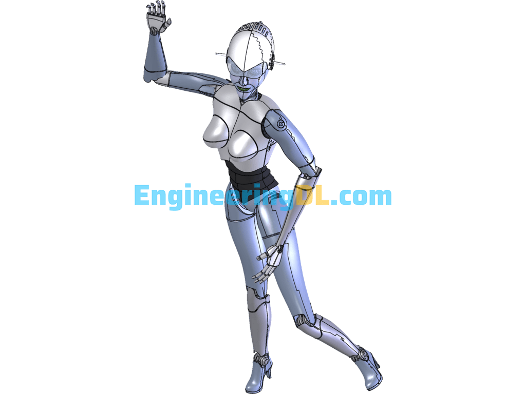 Human Robot Model SolidWorks Model - Draggable And Editable SolidWorks Free Download