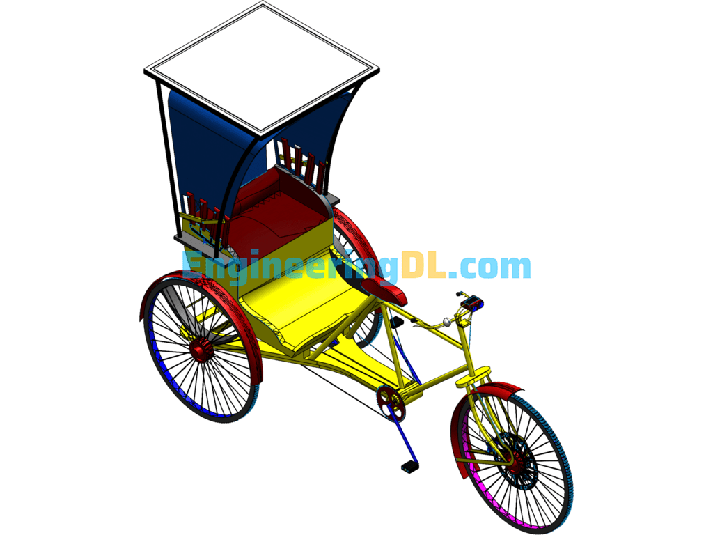 Human Tricycle SolidWorks Free Download