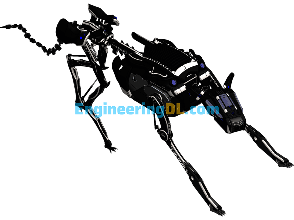 Bionic Robot Dog Model SolidWorks Free Download