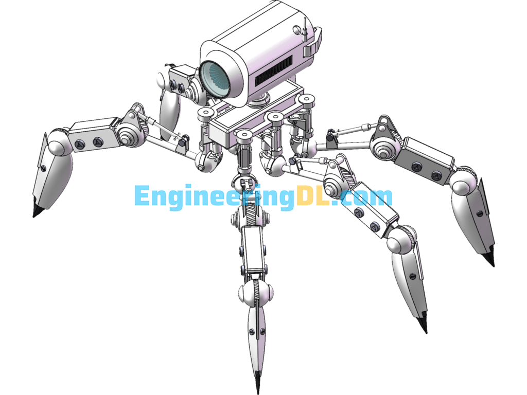 Spider-Like Scouting Robot SolidWorks Free Download