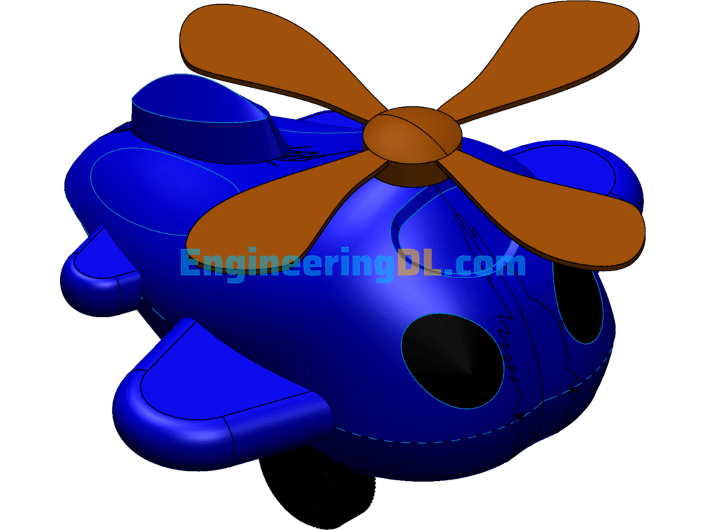 Flying Toy Airplane SolidWorks Free Download