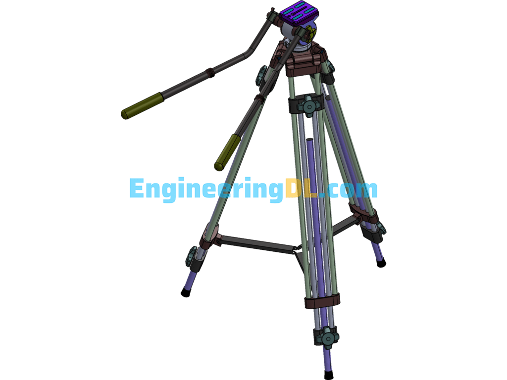Weifeng Tripod SolidWorks, 3D Exported Free Download