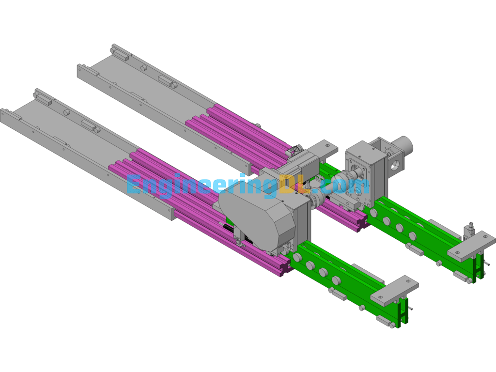 Telescopic Forks, Automatic Telescopic Light Forks SolidWorks, 3D Exported Free Download