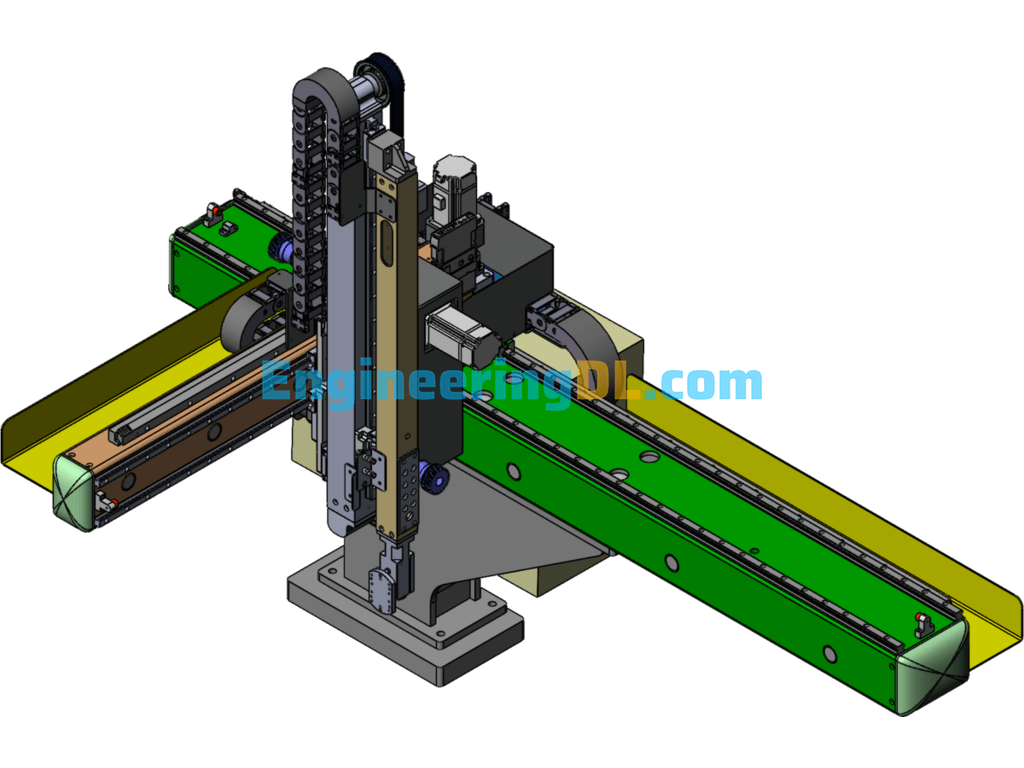 Servo Three-Axis Manipulator SolidWorks, 3D Exported Free Download