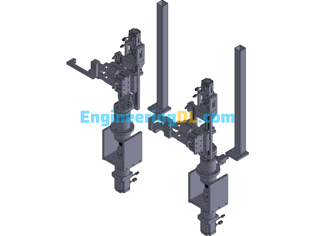 Servo Screw Loading And Unloading Mechanism 3D Exported Free Download