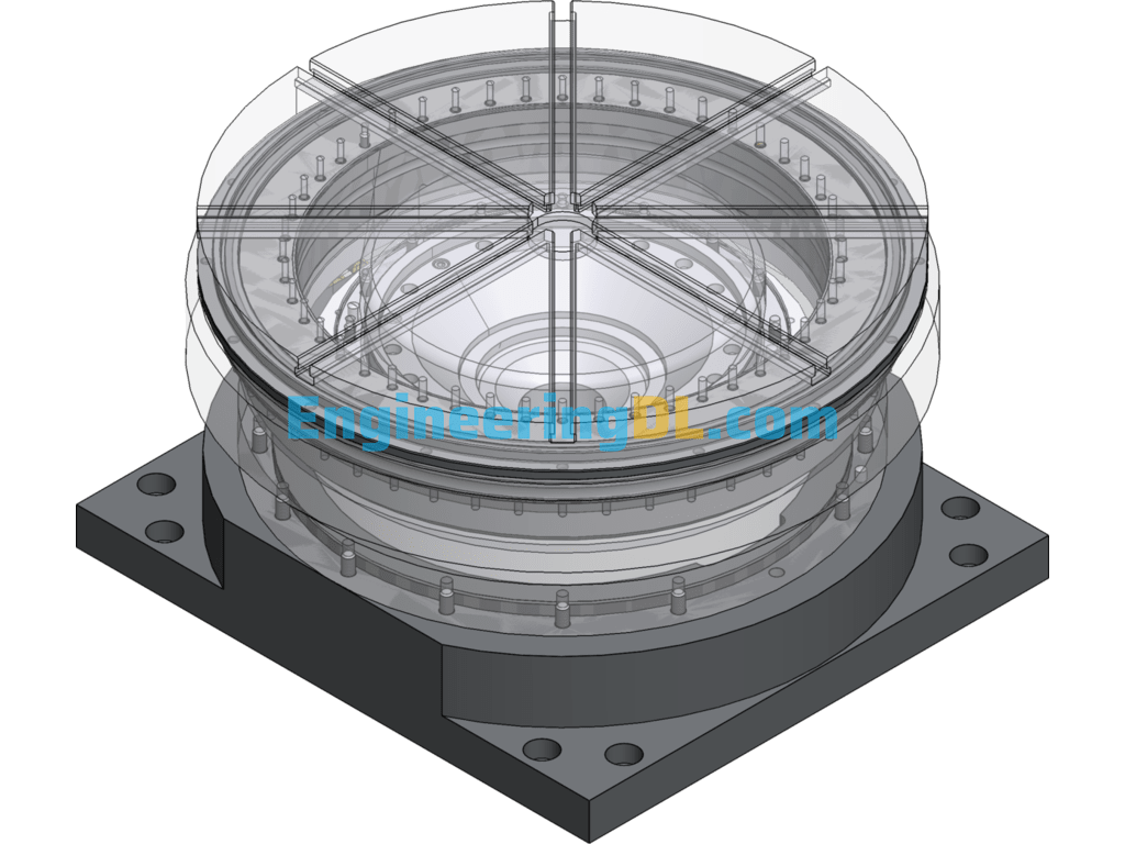 Servo Rotary Stage SolidWorks, 3D Exported Free Download
