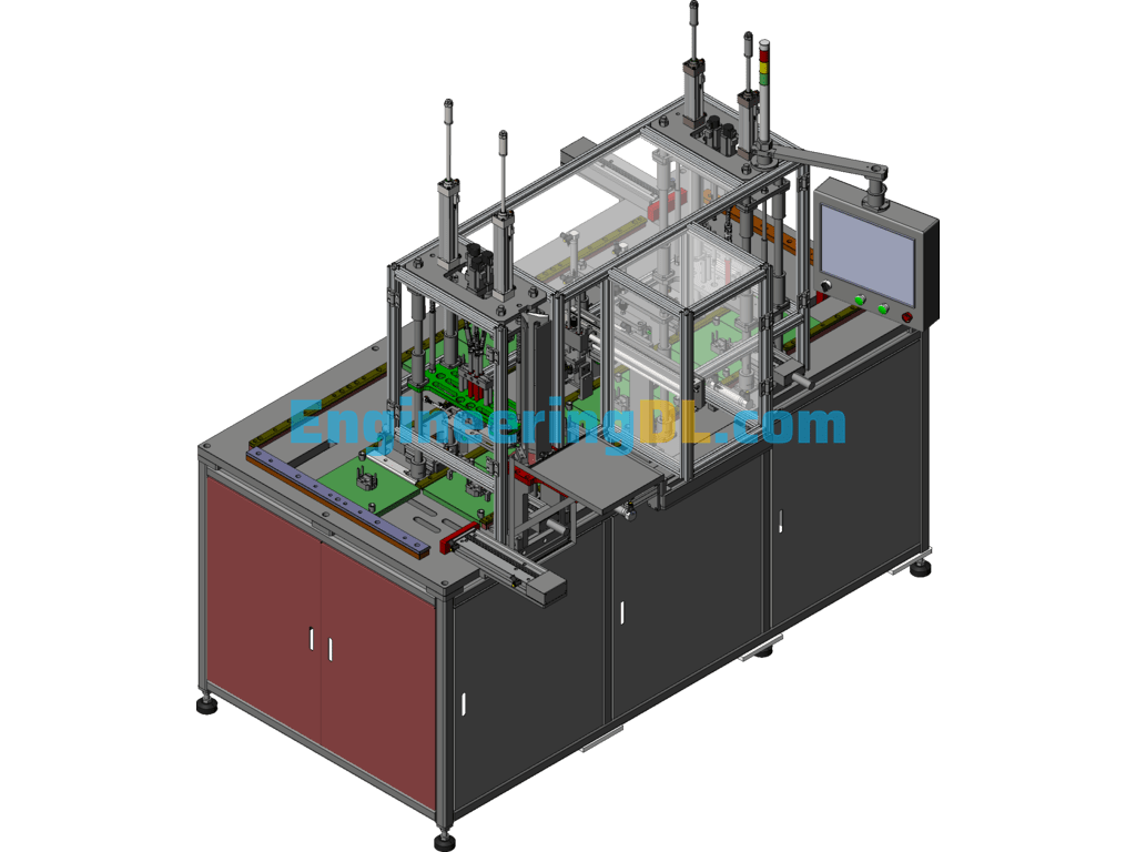 Servo Motor Locking Screw Machine Cycle Assembly Line + BOM List SolidWorks, 3D Exported Free Download
