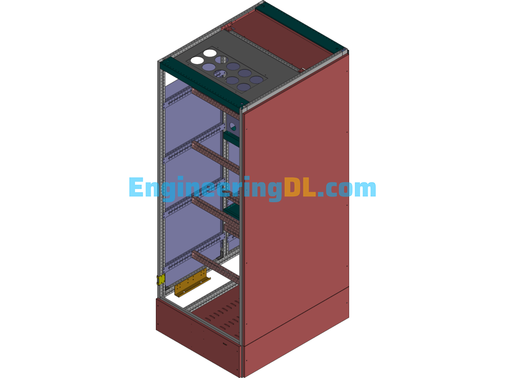 Low-Voltage Electric Control Cabinet 3D Exported Free Download