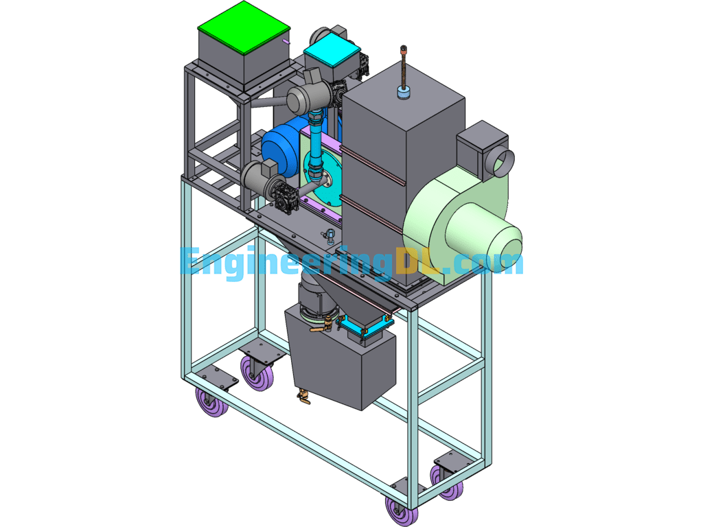 Low Temperature Pulverizer SolidWorks, 3D Exported Free Download