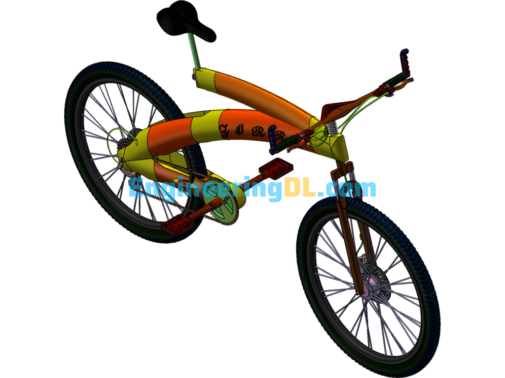 Zorro Creative Bicycle SolidWorks, 3D Exported Free Download
