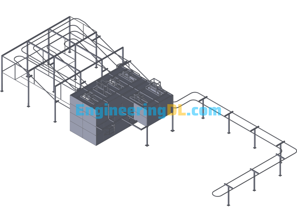 Foshan Spraying And Drying Line 3D Exported Free Download