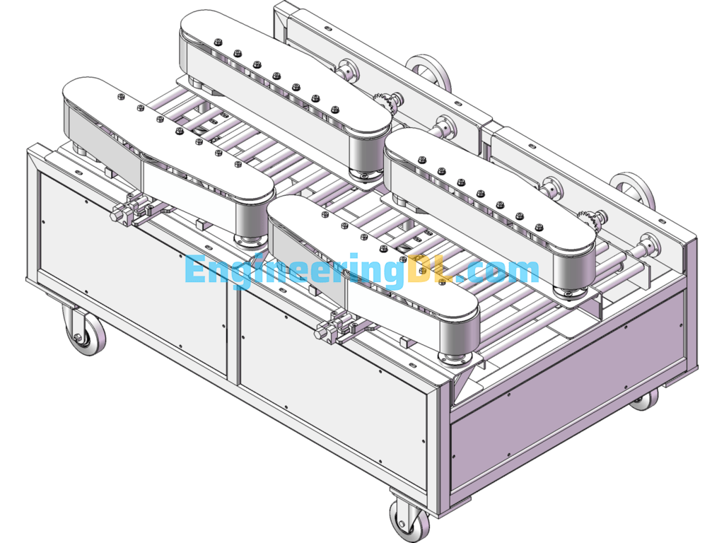 Side Belt Conveyor SolidWorks, 3D Exported Free Download